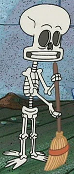 spongebob skeleton|spongebob and squidward skeleton.